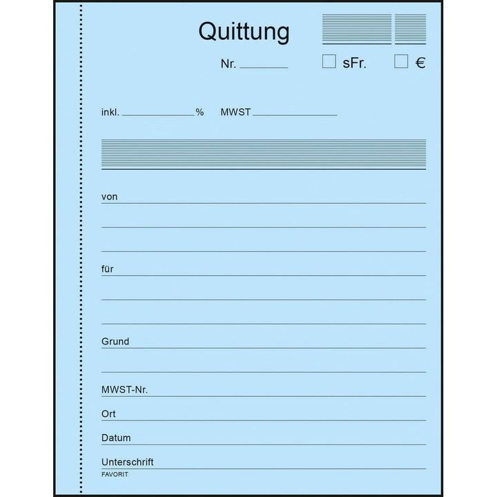 Produktbild Favorit Durchschreibebuch Quittungen (100 x)