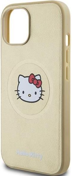 Image du produit Hello Kitty HKHMP14SPGHCKD iPhone 14 6.1" złoty/or hardcase cuir Kitty Head MagSafe (Apple iPhone 14)