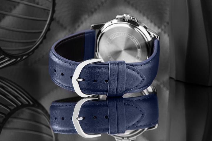 Image du produit Casio MTP-VD01L-2BV Hommes Enticer Bande en cuir bleu Cadran bleu Casual Analog Sporty Watch (220 mm)