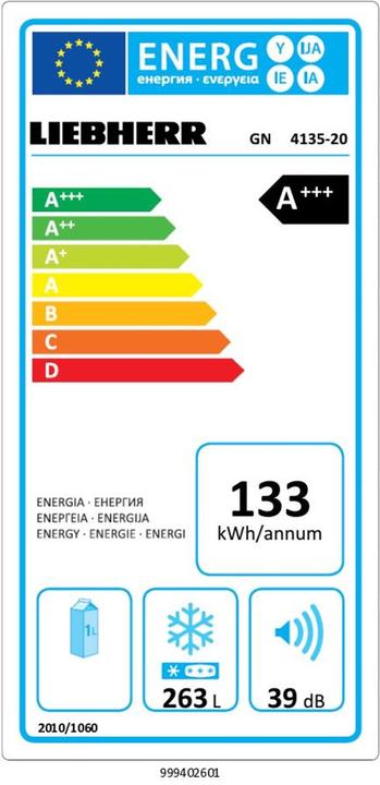 Energy Label Liebherr GN 4135 Comfort NoFrost (Stand-alone, 271 l)
