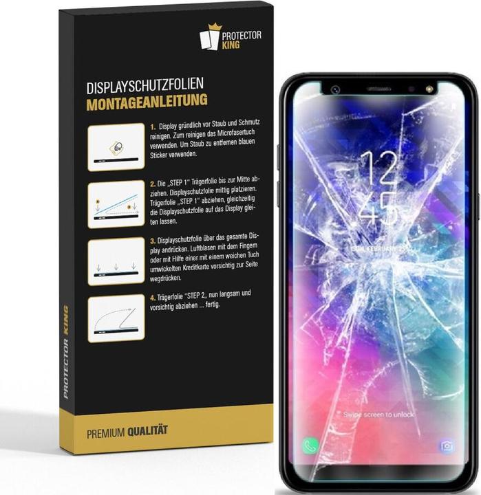 Actual product image Protectorking 2x Panzerfolie Anti-Shock HD Klar (2 Piece, Samsung Galaxy A6)