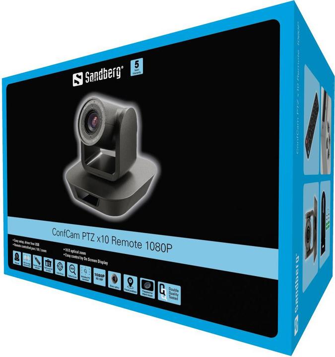 Immagine prodotto Sandberg ConfCam PTZ x10 Remote 1080P (2.10 Mpx)