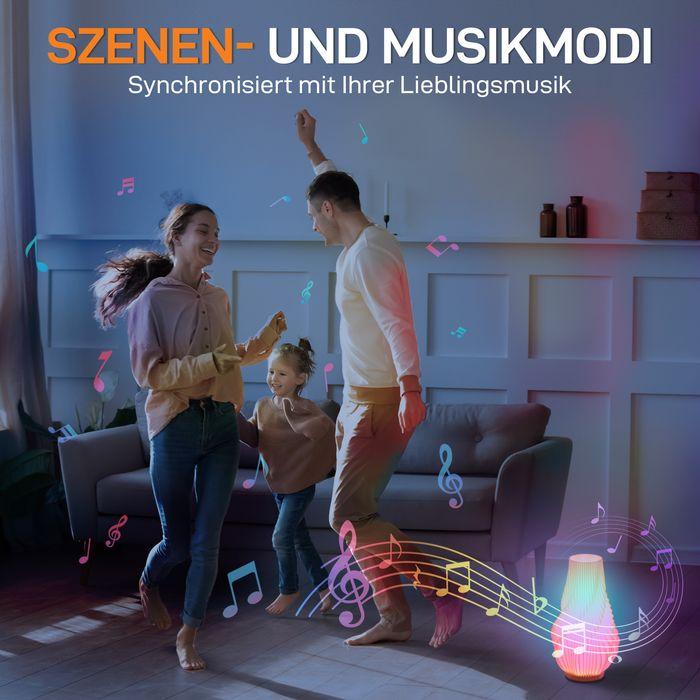 Produktbild Swisshandel24 Tischlampe, Smart Dimmbar LED Tischleuchte mit App/Sprachsteuerung, Weiss (E27)
