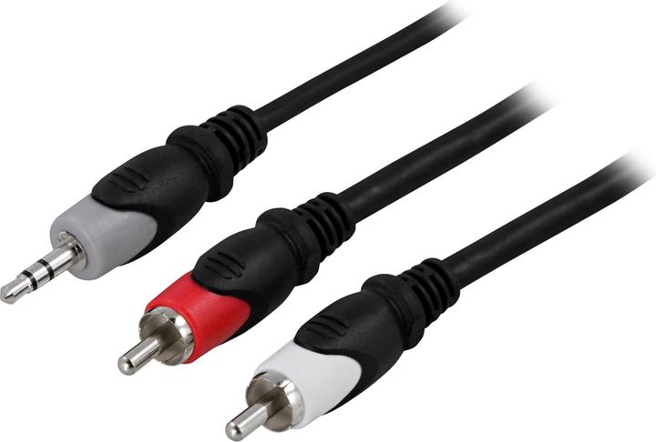 Immagine prodotto Deltaco MM-140 - 3,5 mm - 2 x RCA - 2 m - Multicolore (2 m)