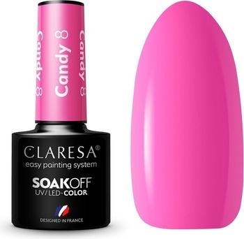 Produktbild Claresa Candy UV Nagellack 5ml - Packung mit 8 Stück (Rosa, Farblack)