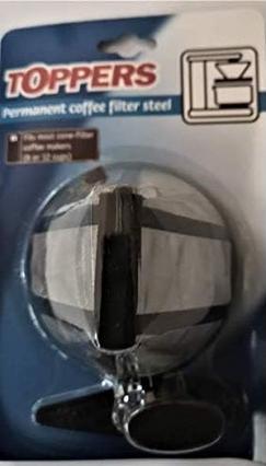 Actual product image Invest GA4304 Universal Permanent Reusable Steel Mesh Coffee Filter with Cup