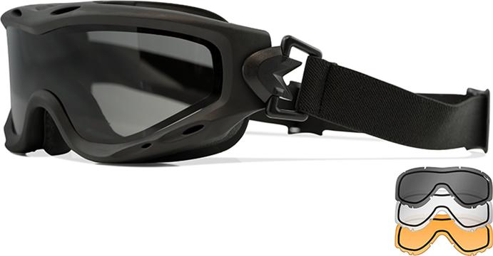 Actual product image Wiley X Spear Dual Double Lens Safety Glasses Grey/Clear/Rust Black