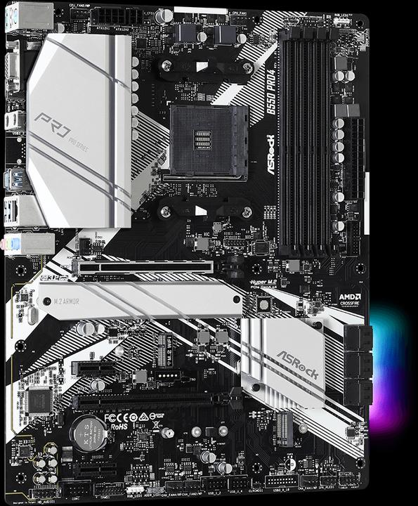 Productafbeelding AsRock B550 Pro4 (AM4, AMD B550, ATX)