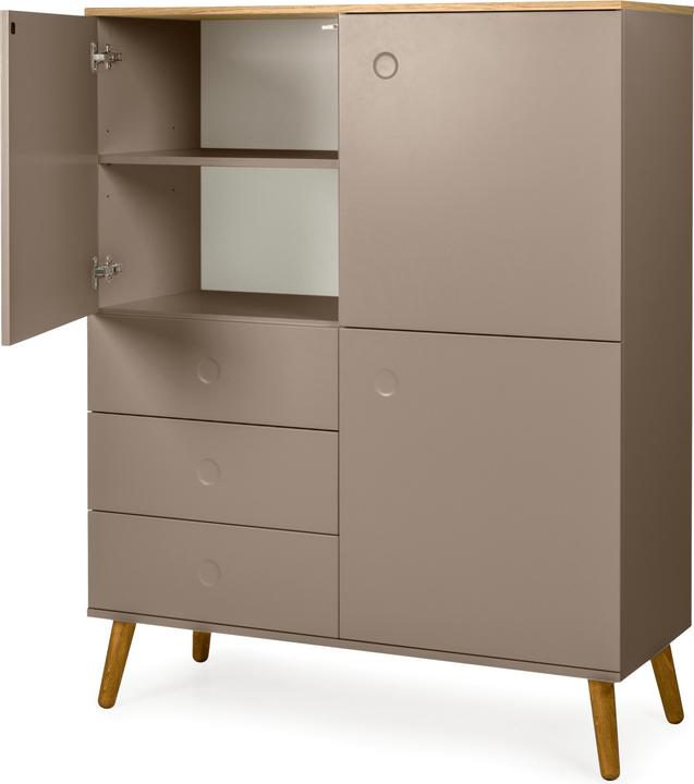 Produktbild tenzo Highboard Dot Taupe 137 x 109 cm (109 x 43 x 137 cm)