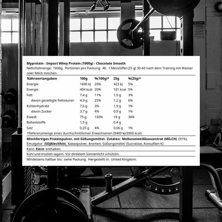 Actual product image MyProtein impact whey protein (Chocolate, 1 pcs., 1000 g)