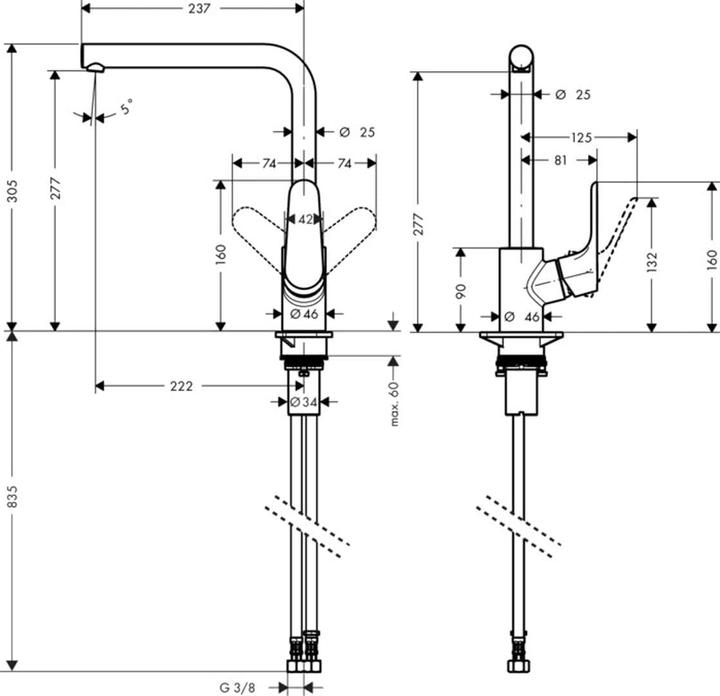 Actual product image hansgrohe Küchenarmatur Focus