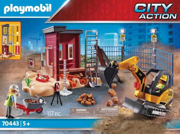Produktbild Playmobil Minibagger mit Bauteil (70443, Playmobil City Action)