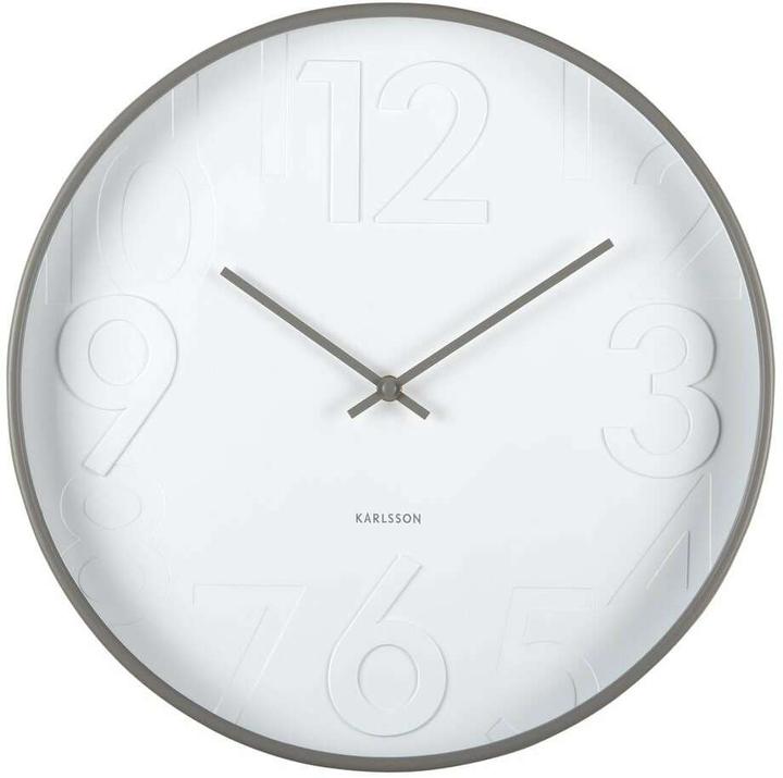 Karlsson Wanduhr Ayuno Ø 40 cm, Dunkelgrau, Form: Rund (40 cm)