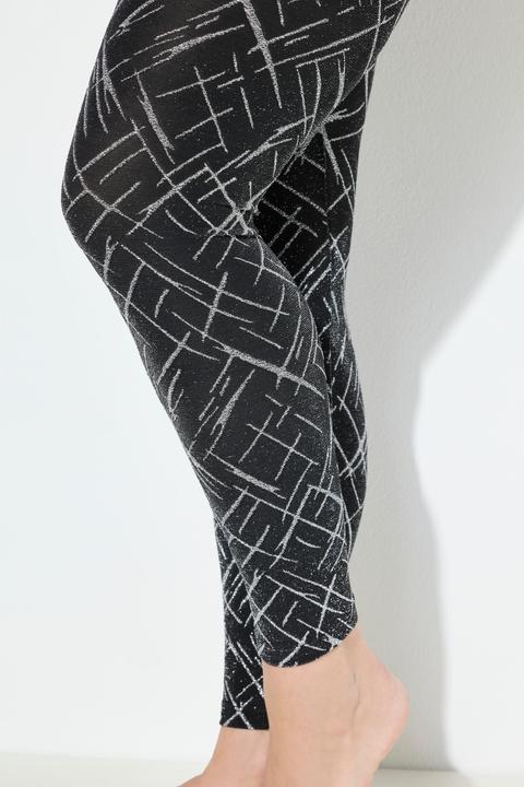 Produktbild Ulla Popken Strumpf-Leggings, gemustert, Glitter (50, 52)