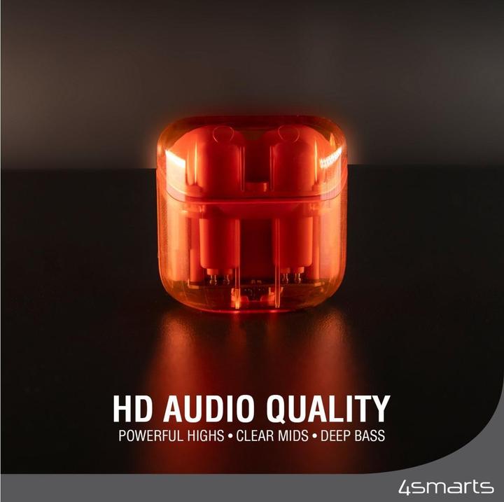 Actual product image 4smarts TWS Bluetooth Headphones SkyBuds Lucid orange (NC, 25 h, Wireless)