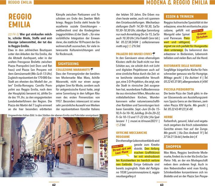 Nährwerte und Zutaten Reiseführer Emilia-Romagna, Bologna, Parma, Ravenna (Deutsch, Sabine Oberpriller, Bettina Dürr, 2022)