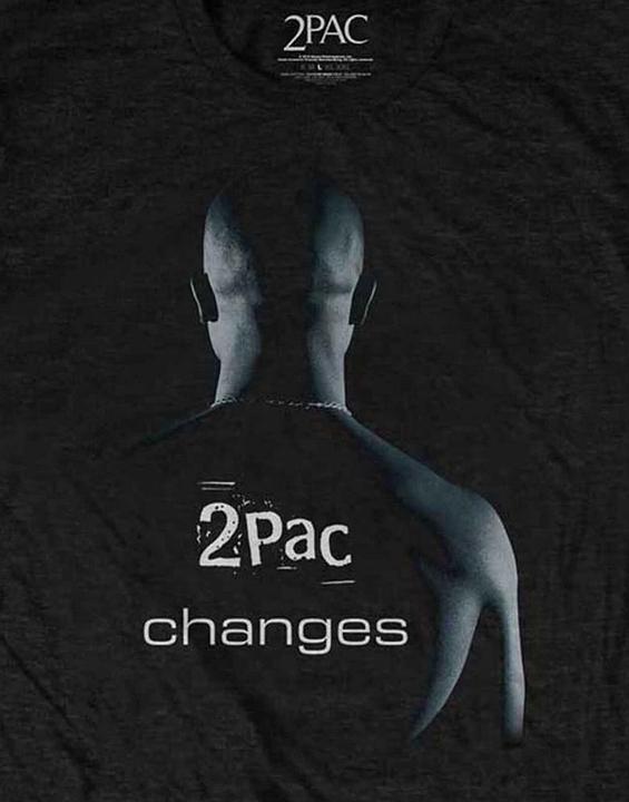 Immagine prodotto Tupac Shakur Maglietta unisex adulto Changes in cotone (S)