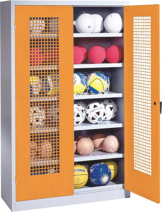 Immagine prodotto C+P Armadio a sfera (HxLxP: 195x120x50 cm, con porte a battente in lamiera forata, tipo 3)