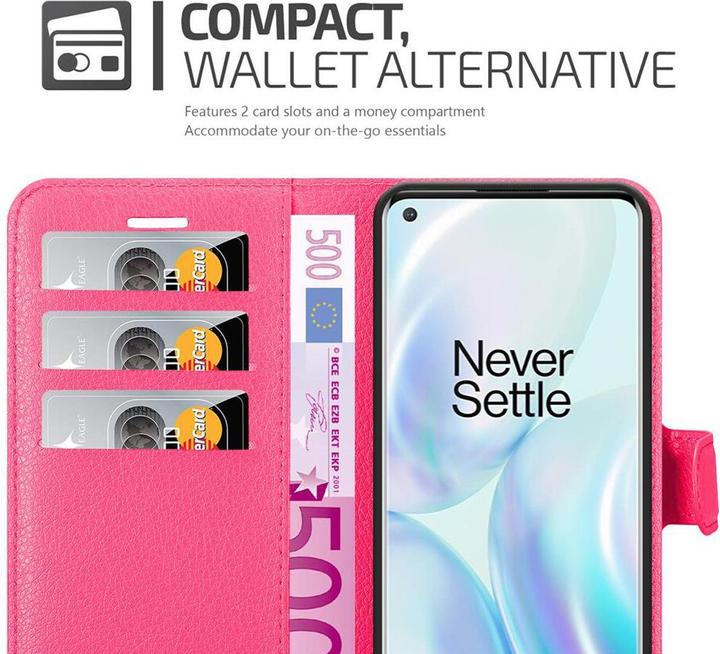 Actual product image Cadorabo Book with stand function cover (Oneplus 8)
