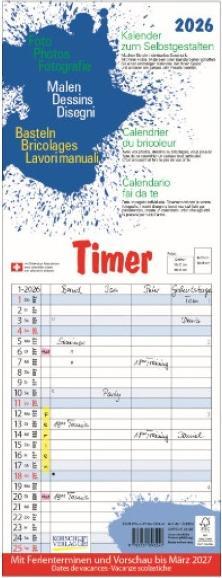 Produktbild Familienplaner Timer Foto-Malen-Bastelkalender 19x52cm (19 x 52 cm)
