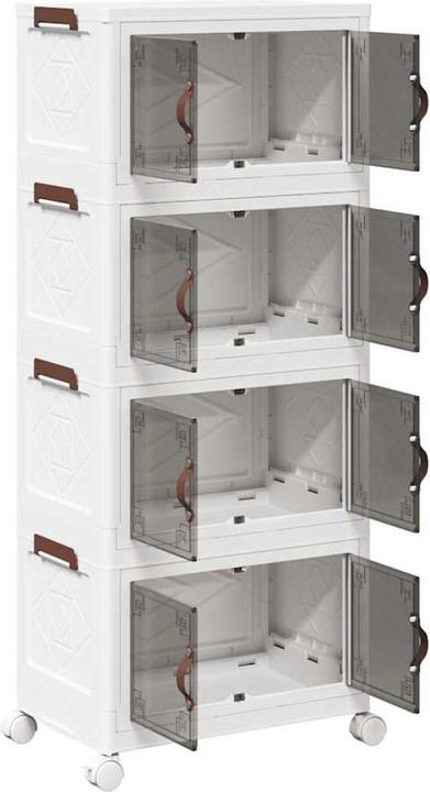 Produktbild VidaXL Aufbewahrungsbox mit Rädern Stapelbar 4-stöckig 28 L (28 l)