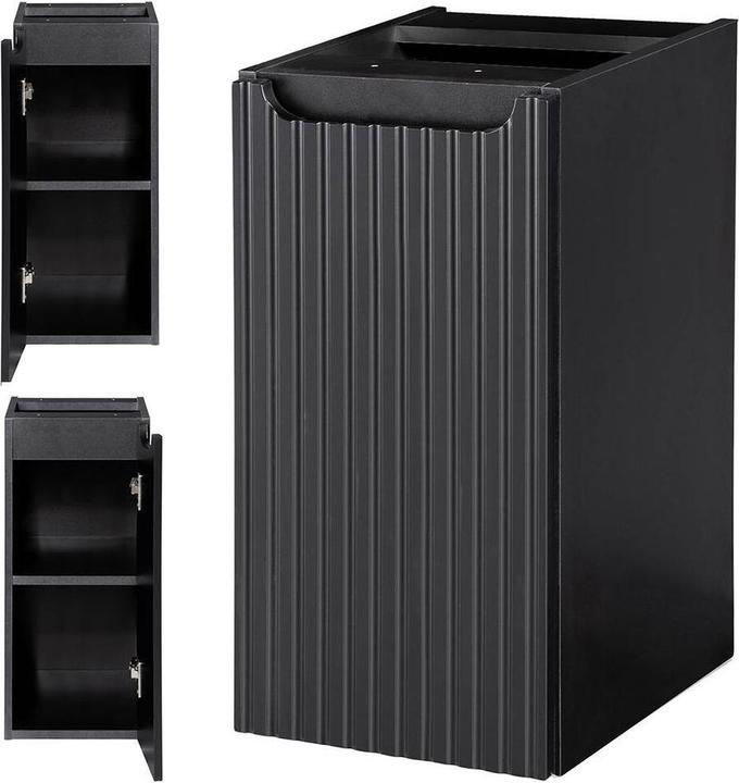 Produktbild En.Casa Waschtisch Skelbolu 80x60x40 cm Schwarz/Eichenoptik