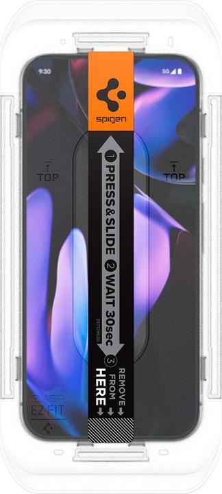 Immagine prodotto Spigen Proteggi schermo in vetro temperato EZ Fit Clear Google Pixel 9/9 Pro 2-Pack (2 Pezzo/i, Google Pixel 9 Pro, Google Pixel 9)