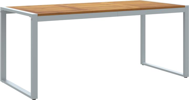 VidaXL Tavolo da pranzo grigio 180x90x75 cm in acciaio e legno di acacia (180 cm)