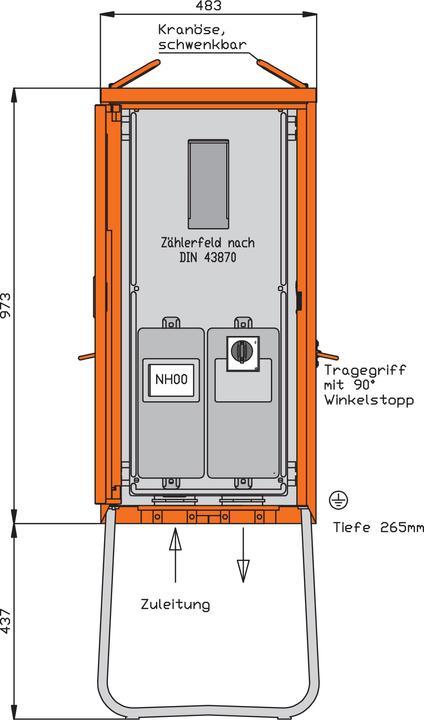Image du produit Walther Werke WAL WA0011 Armoire de raccordement 55 kVA/1 sortie