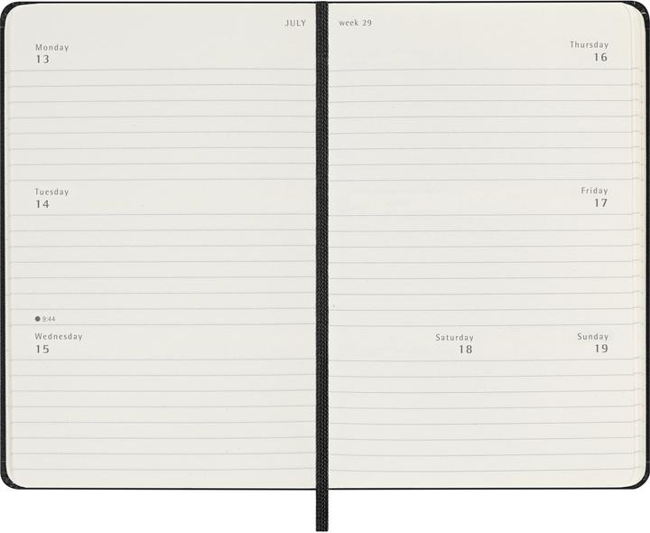 Image du produit Moleskine Agenda de poche Hard Cover Weekly (90 x 140 mm, Anglais)