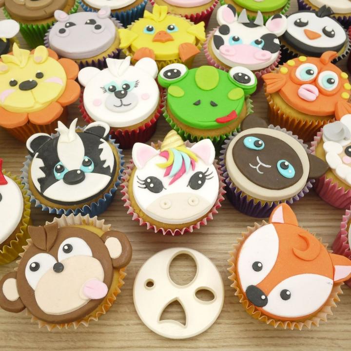 Actual product image FMM Sugarcraft Mix 'n' Match animal face cookie cutter