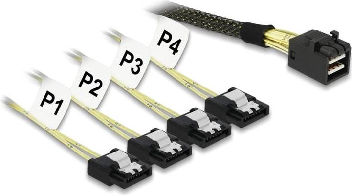 Actual product image Delock Dellock SAS cable: SFF-8643- 4xSATA, 0.5m
