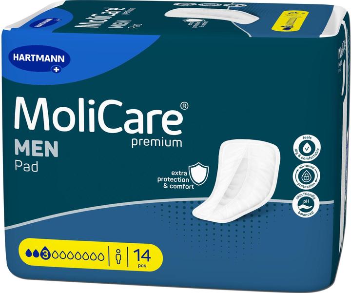 Actual product image MoliCare Premium MEN PAD 3 drops (14 pcs) (14 x, Regular)