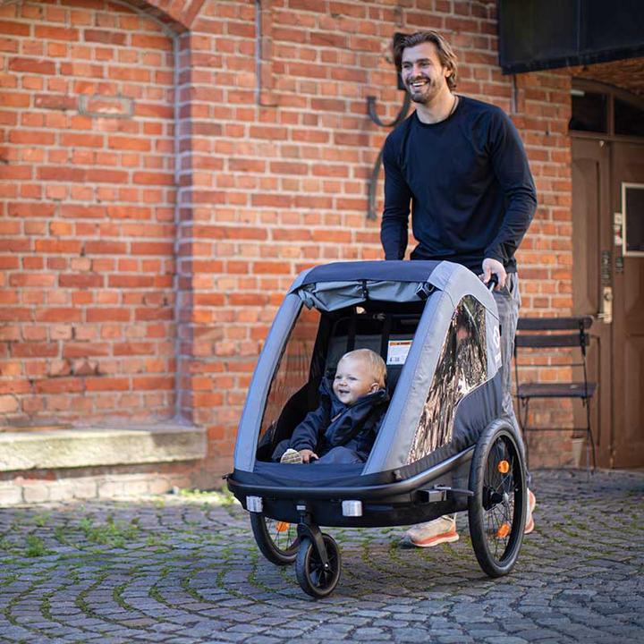 Produktbild hamax Avenida One Fahrradanhänger blau mit Federung
