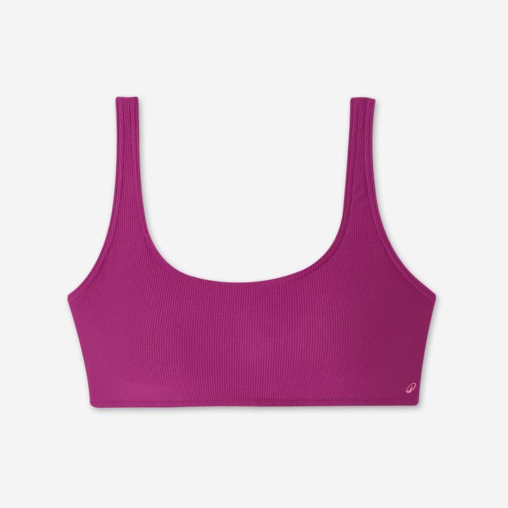 Olaian Women’s textured surf bralette bikini top - Aurely purple (40, 42)