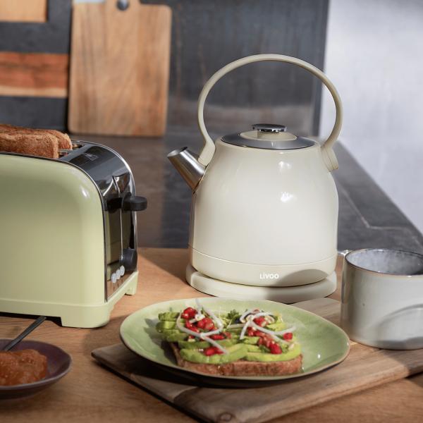 Actual product image Livoo Retro kettle (1.50 l, EU plug)