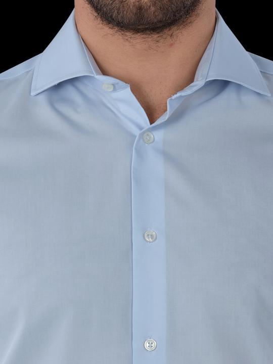 Produktbild The Basics Hemd Modern Fit Hai bügelleicht blue (S)