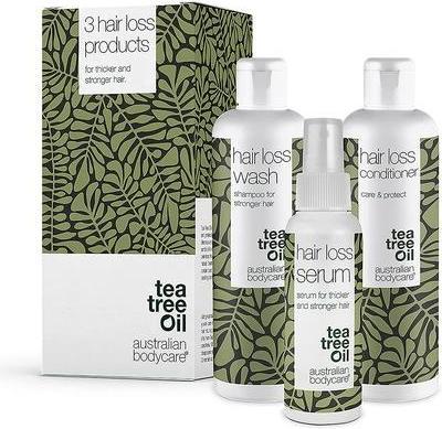Immagine prodotto Tea tree Set per la perdita di capelli Australian Bodycare - Siero 100ml, Shampoo 250ml, Balsamo 250ml - (Set per la cura dei capelli)