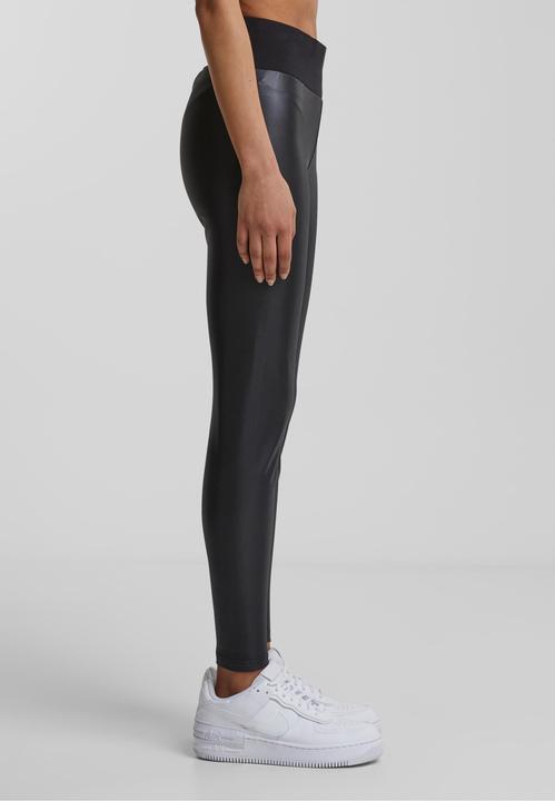 Actual product image Urban Classics Ladies Synthetic Leather High Waist Leggings (M)