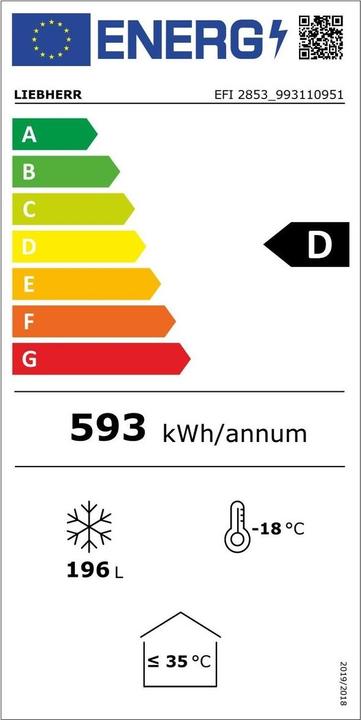 Energie-Label Liebherr EFI 2853 (Freistehend, 196 l)