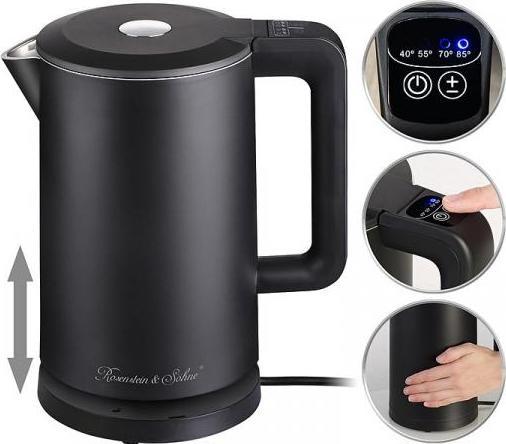 Actual product image Rosenstein & Söhne Design water boiler, temperature selection, keep-warm function, 2,200 watts, 1.5 l (1.50 l)