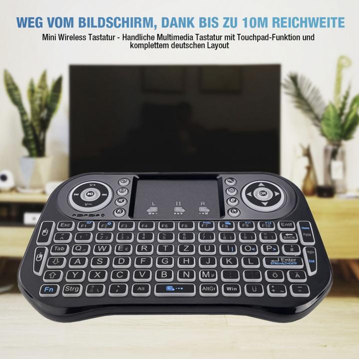 Image du produit Fantec Mini clavier sans fil WK-300 RGB (DE, Sans fil)