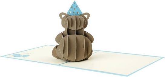 Produktbild MU Classic 3D Pop-Up Geburtstags Glückwunschkarte - Bär (1 Stk.)