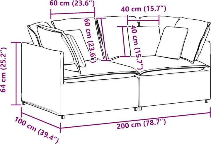 Produktbild VidaXL Ransell (Modular Sofa)