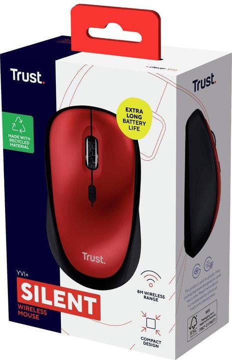 Actual product image Trust YVI+ Wireless Mouse red (Wireless)