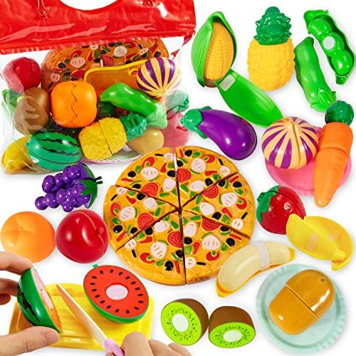 Produktbild Activity Board Kinderküche Zubehör, Küchenspielzeug Schneiden Obst und Gemüse Lebensmittel Spielzeug