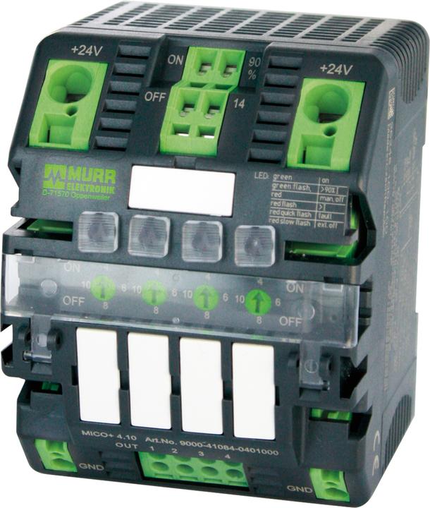 Actual product image Murr Elektronik MICO+ 48V DC 4.4 Load circuit monitoring, 4-channel IN: 48 V DC OUT: 48 V DC 1-2-3-4 A