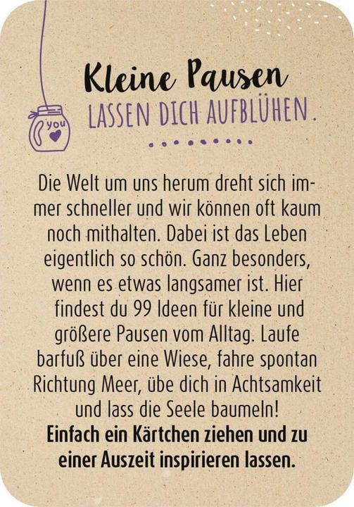 Produktbild Kartenbox Auszeiten für zwischendurch (Deutsch, 2023)