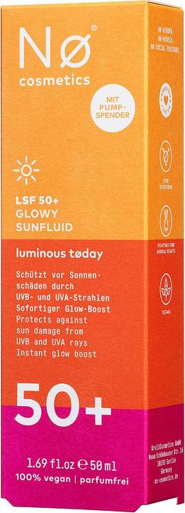 Image du produit Nø Cosmetics Glowy Sunfluid (Lotion solaire, SPF 50+, 50 ml)