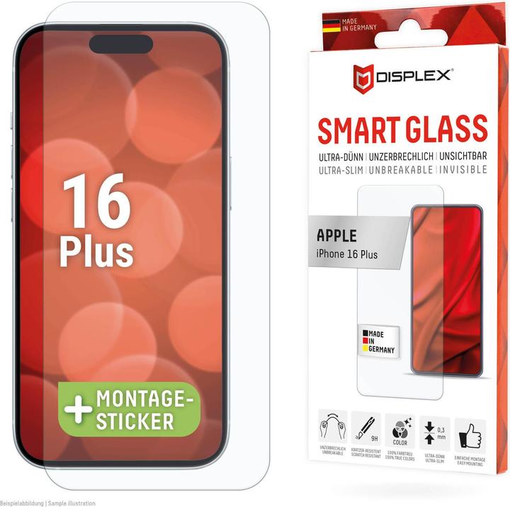 Produktbild Displex Smart Glass, Displayschutzfolie (1 Stück, Apple iPhone 15 Pro Max, Apple iPhone 15 Plus, Apple iPhone 16 Plus)